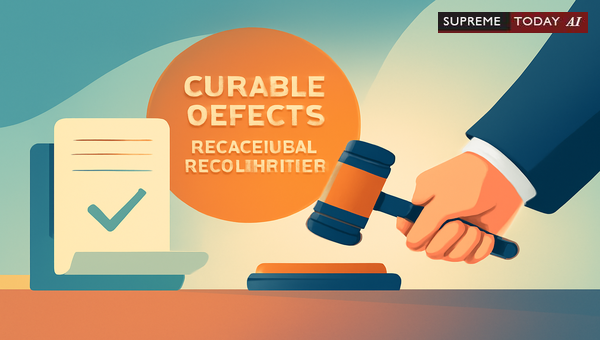 Procedural Defects in Civil Litigation: When Curable Irregularities Impact Case Merits