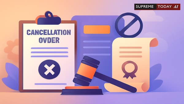 Procedural Hurdles for Cancellation Orders: Legal Validity and Grounds in Indian Jurisprudence