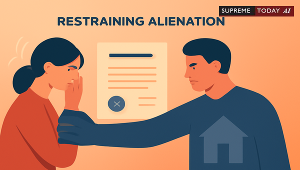 Validity of Property Alienation Restraints in Domestic Violence Litigation