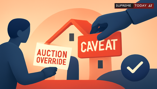 Does a Court-Ordered Property Auction Automatically Discharge Existing Private Caveats?