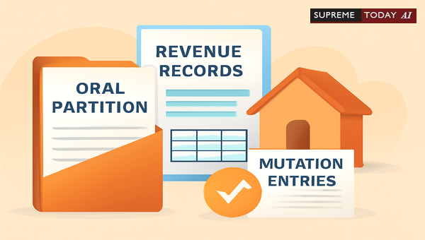 Proving Oral Partition in Indian Property Law Using Corroborative Revenue Evidence