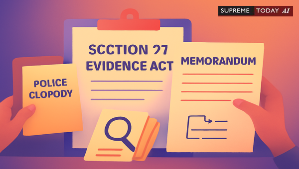Admissibility of Section 27 Evidence Act Memorandums: Proving Discovery of Facts