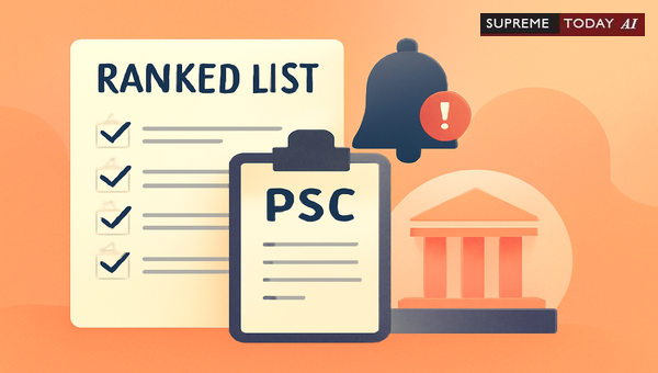 Kerala PSC Rule 13 Prohibits Fresh Recruitment Notifications While Ranked Lists Remain Valid
