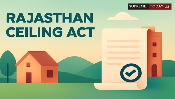Judicial Authority for State Reopening of Ceiling Proceedings and Land Vesting under Rajasthan Act