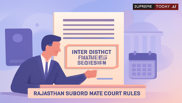 Seniority Determination in Rajasthan Subordinate Courts for Inter-District Transfers