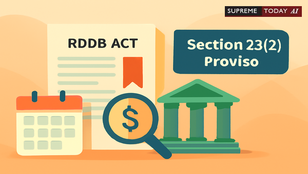 RDDB Act Recovery Not Bound by Income Tax Rule 68B Limitations