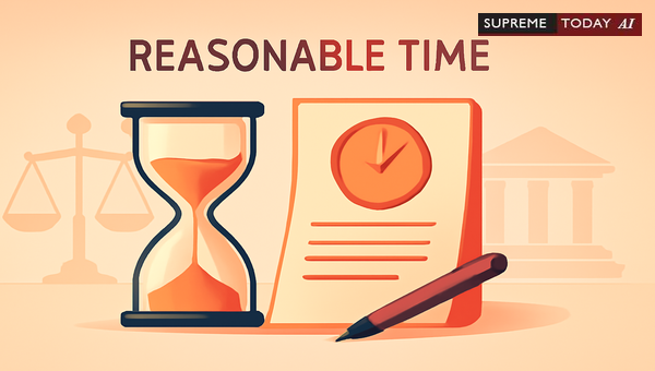 Reasonable Time for Contractual Obligations and Legal Disputes: Judicial Principles Explained