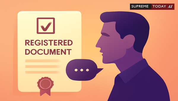 Evidence Precedence of Registered Documents Over Oral Admissions and Agreements in Indian Courts