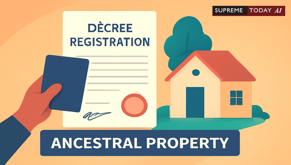 Registration of Decrees Recognizing Pre-existing Ancestral Rights in Immovable Property