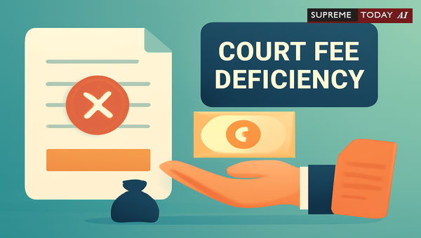Rejection of Plaint for Court Fee Deficiency under Order 7 Rule 11 of the CPC