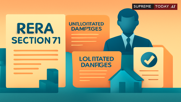Adjudicating Compensation for Unliquidated Damages under RERA Section 71: Jurisdictional Boundaries