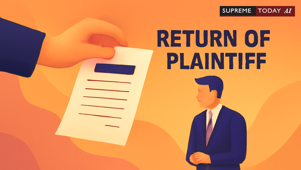 Return of Plaint Under Order VII Rule 10 CPC: Procedures and Judicial Requirements