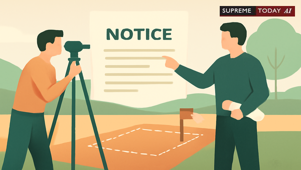 Requirement for Prior Notice in Revenue Authority Land Demarcation Proceedings