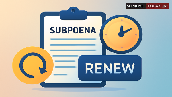 Procedures for Reviving Lapsed Subpoenas After 12-Week Expiry: Judicial Discretion and Case Law