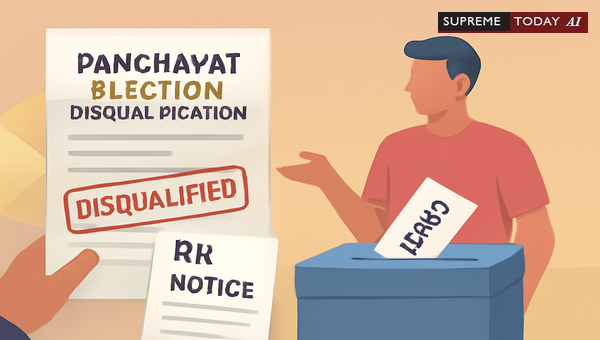 Does Unpaid RR Notice Collection Charge Disqualify Kerala Panchayat Election Candidacy