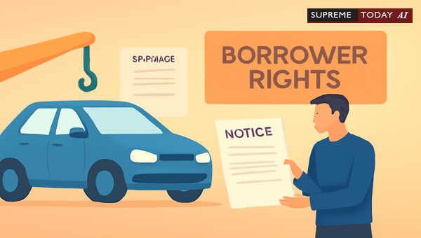 SARFAESI Act Compliance Mandatory for Vehicle Repossession by Non-Banking Financial Companies