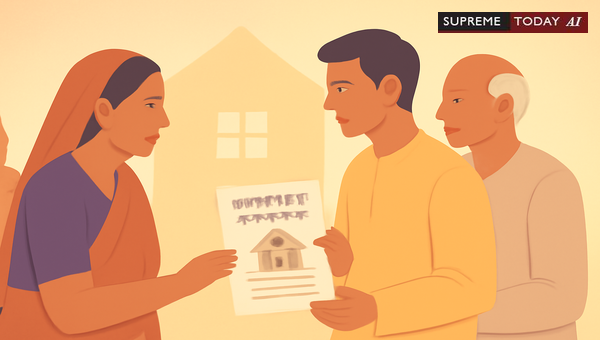 Can a Scheduled Caste Mother Legally Transfer Immovable Property to a General Caste Son?