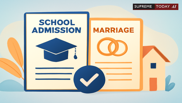 School Admission Certificates Do Not Prove Legitimacy of Parental Marriage in Indian Family Law