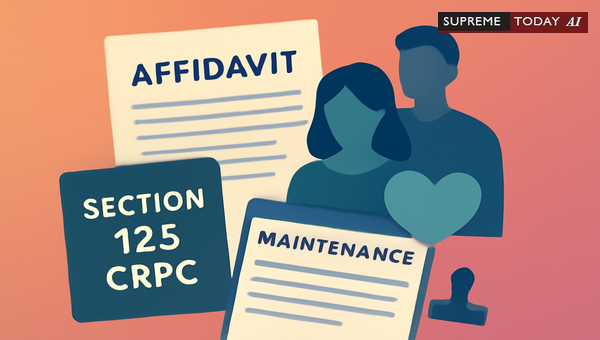 Maintenance Affidavits under Section 128 CrPC: Legal Maintainability and Procedural Compliance