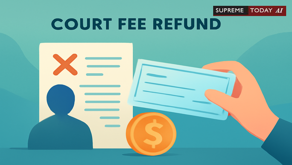 Court Fee Refund and Judgment Validity When Accused Dies in Section 138 NI Act Proceedings