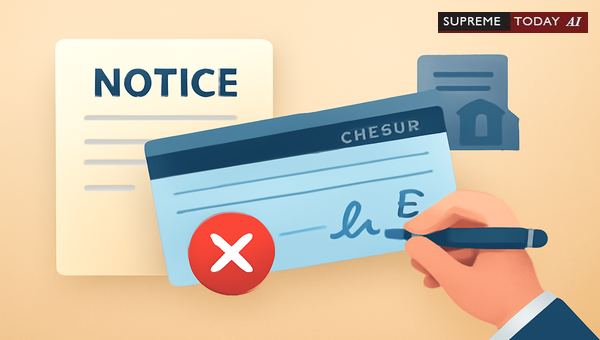 Is Service of Section 138 Negotiable Instruments Act Notice to a Third Party Valid?