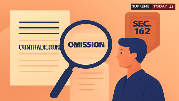 Applying S. 162 CrPC: Determining Material Omissions vs. Contradictions in Witness Testimony