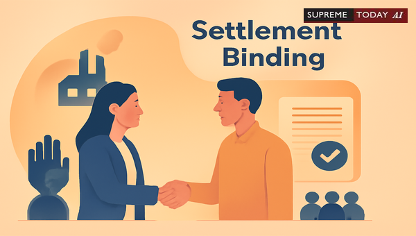 Binding Effect of Section 18(1) Settlement Under Industrial Disputes Act on Non-Signatory Employees