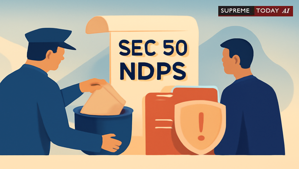 Consequences of Section 50 NDPS Act Non-Compliance During the Framing of Criminal Charges