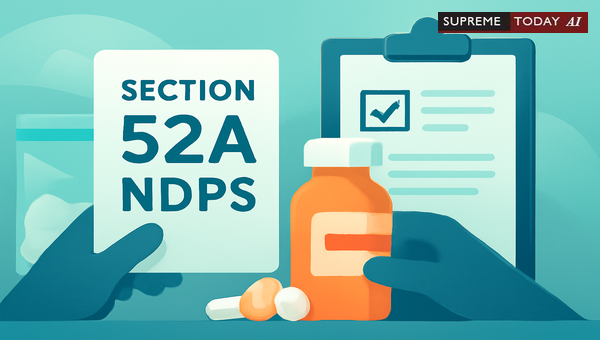 Section 52A NDPS Act Compliance: Judicial Precedents on Psychotropic Substance Seizure Disposal