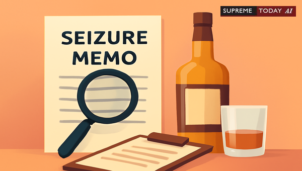 Admissibility of Seized Liquor Evidence When Seizure Memos Are Not Prepared On-Site