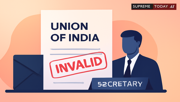 Service of Notice on Union of India under Section 80 CPC: Validity Requirements Explained