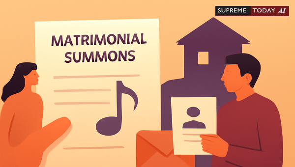 Valid Service of Summons on Wife When Husband Cannot Be Located per CPC Order V