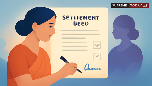 Can a Settlement Deed Legally Confer Wife Status in the Absence of Valid Marriage?