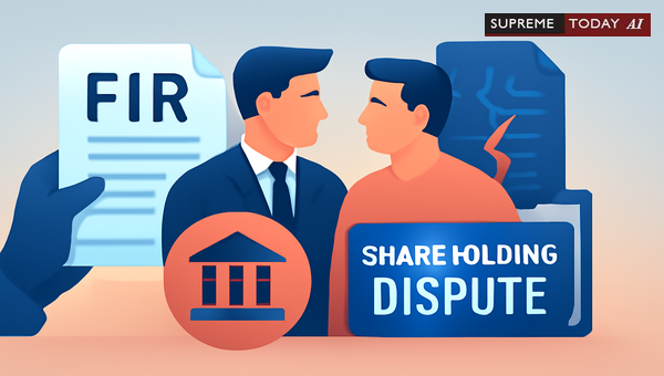 When Shareholding Disputes Cannot Form the Legal Basis for FIR Registration