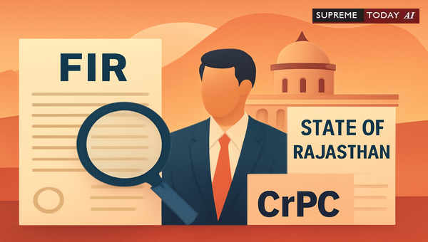 Shashikant Joshi v. State of Rajasthan: Analysis of Criminal Investigation Standards and FIR Validity