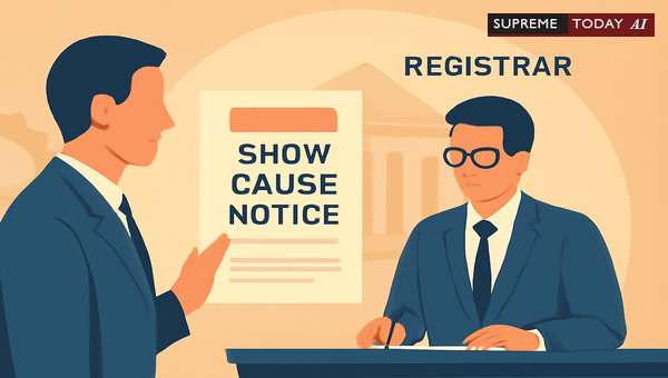Delayed Show Cause Notice by Registrar: Valid?
