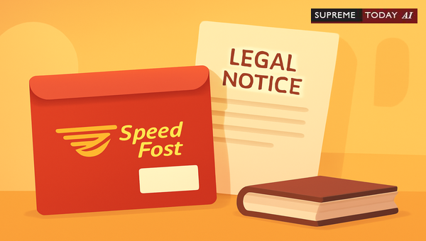 Is Speed Post Service Valid for Statutory Complaints in Indian Civil Litigation?