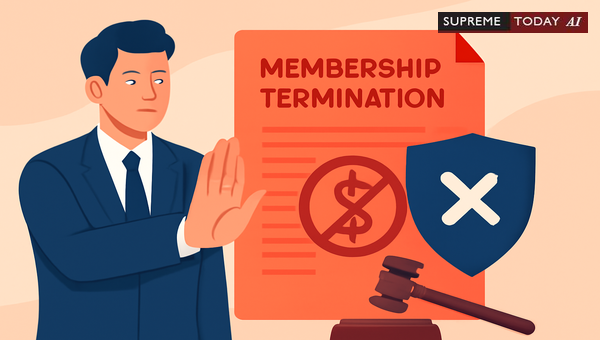 Legal Distinction: Non-Payment of Subscription Fees Is Not Excommunication or Expulsion