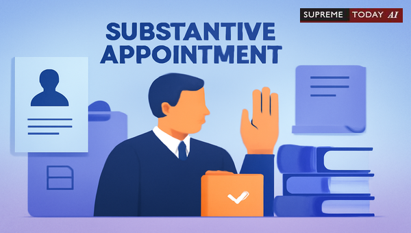 Substantive Appointment Status for Temporary Posts Within Approved Cadre Strength