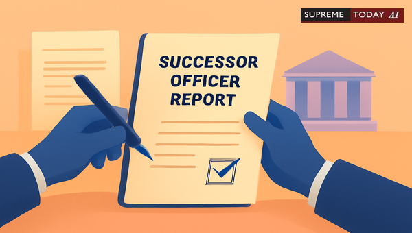 When Can a Successor Officer Legally Sign or Endorse an Official Quasi-Judicial Report