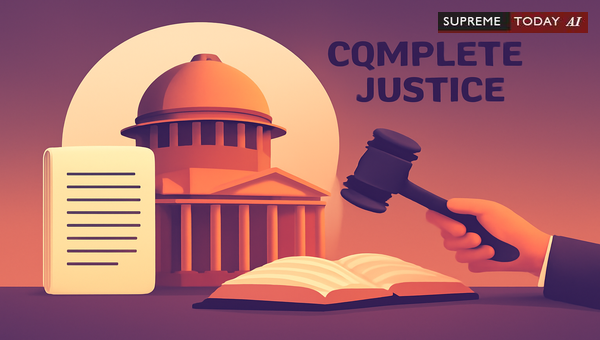 Article 142 of the Constitution of India and the Supreme Court's Power of Complete Justice