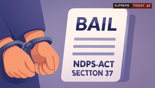 Supreme Court Bail Criteria for Small Quantity NDPS Act Cases Under Section 37
