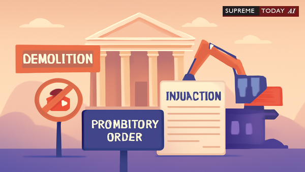 Supreme Court Rulings on Unauthorized Structures and Pre-Injunction Demolition Notices