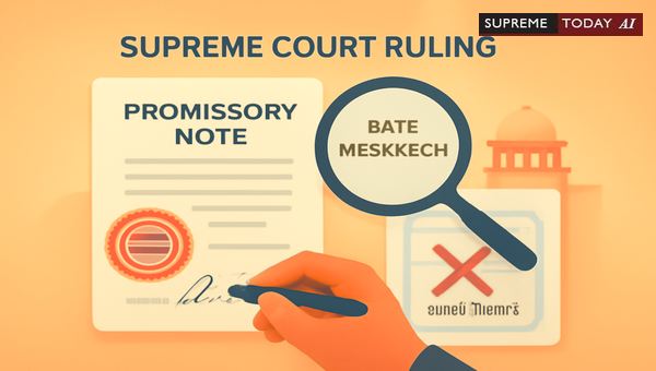 Supreme Court Ruling on Promissory Note Validity Despite Stamp Paper Date Discrepancies