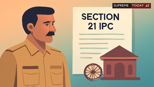 Is a Tehsildar Considered a Public Servant Under Section 21 of the Indian Penal Code?