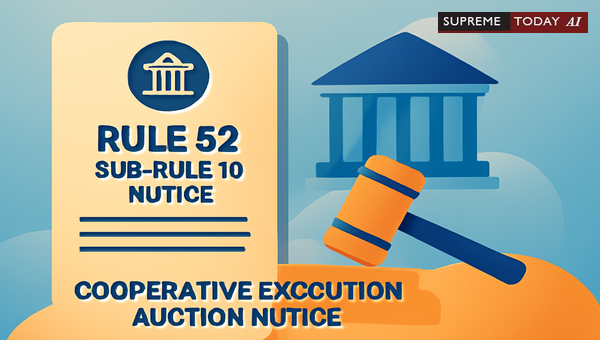 Procedural Compliance for Rule 52(10) Notices in Telangana Cooperative Society Debt Recovery