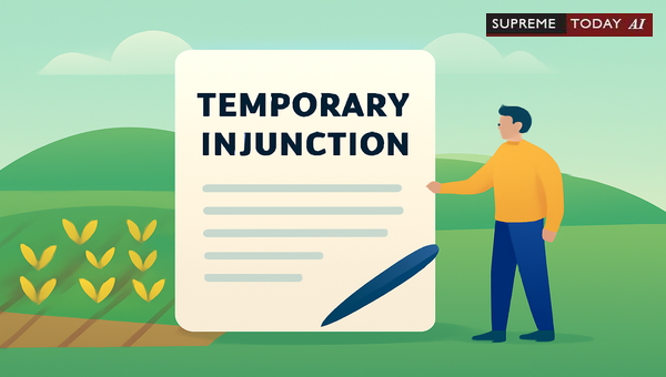 Protecting Standing Crops Through Temporary Injunctions on Disputed Agricultural Land