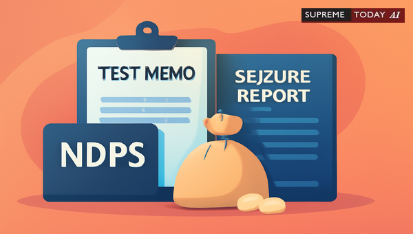 Procedural Imperatives of Test Memos in NDPS Narcotics Prosecutions and Seizure Documentation