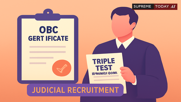 Applying the Triple Test Requirement for OBC Reservations in Judicial Service Recruitment