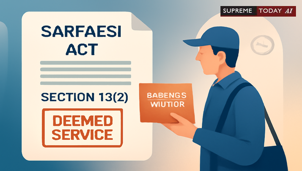 Validity of Unclaimed Section 13(2) SARFAESI Act Demand Notices as Deemed Service